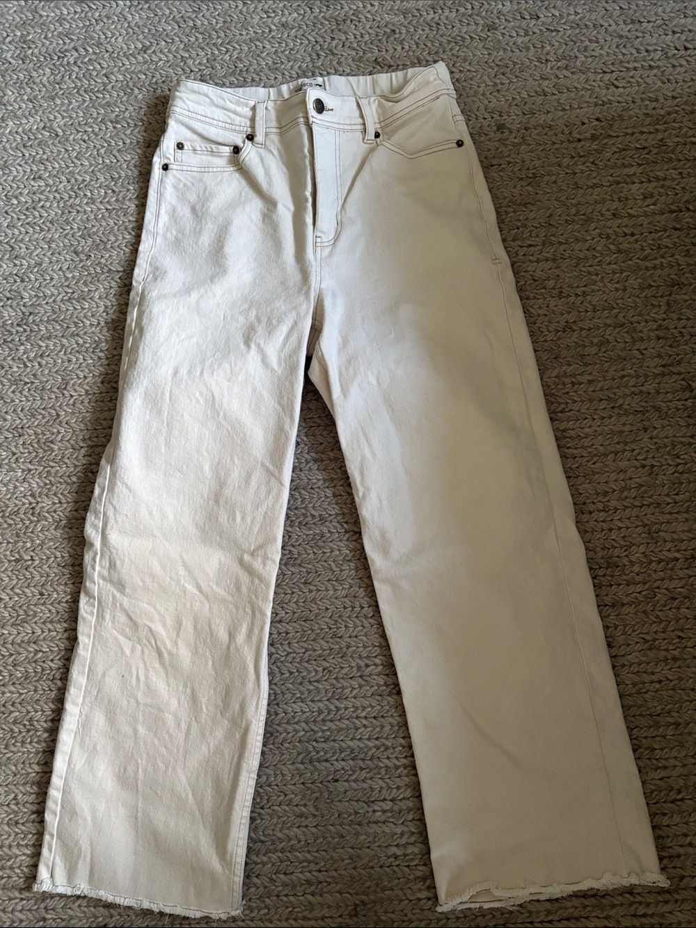 Toad & Co High-Rise Balsam Straight Leg Women’s Jeans — Cream size 8